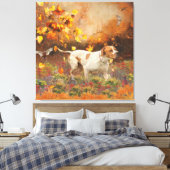 Engelse aanwijzer, Autumn Tapestry Poster Triptych Canvas Afdruk (Insitu (Slaapkamer))
