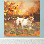 Engelse aanwijzer, Autumn Tapestry Poster Triptych Canvas Afdruk (Insitu (Houten vloer))