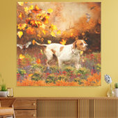 Engelse aanwijzer, Autumn Tapestry Poster Triptych Canvas Afdruk (Insitu (Woonkamer))