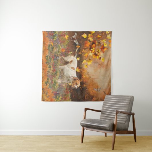 Engelse aanwijzer, herfst wandkleed (In Situ (horizontaal))