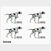 engelse aanwijzer rechthoekige sticker (Vel)