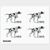 engelse aanwijzer rechthoekige sticker (Vel)