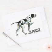 engelse aanwijzer rechthoekige sticker (Envelop)