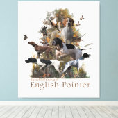 Engelse aanwijzerstaaf canvas afdruk (Insitu (Houten vloer))