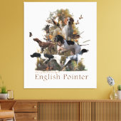 Engelse aanwijzerstaaf canvas afdruk (Insitu (Woonkamer))