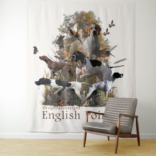 Engelse aanwijzerstaaf wandkleed (In situ)