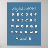 Engelse ABC-alfabetposter voor kinderen Poster (Voorkant)