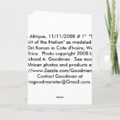 Engelse Afrique, 11/11/2008 # 1 Kaart (Achterkant)