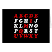 Engelse alfabet Kaart (Voorkant Horizontaal)