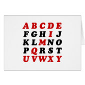Engelse alfabet Kaart (Voorkant Horizontaal)