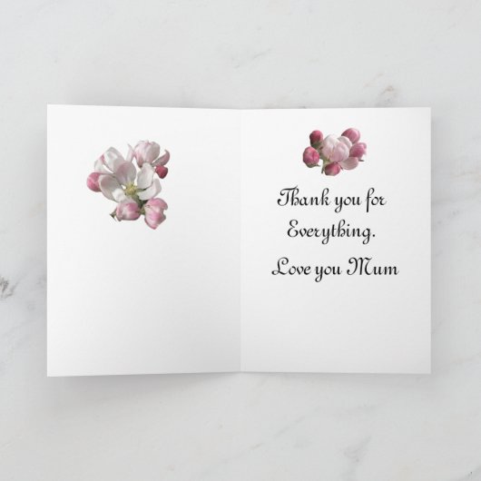 Engelse appelbloesem Moederdag Feestdagen Kaart (Binnen)