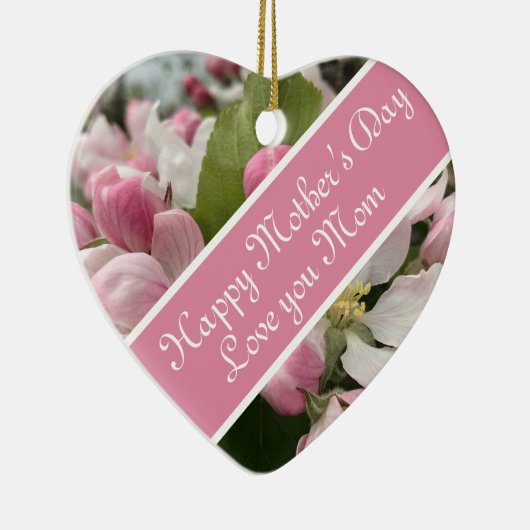 Engelse appelbloesem Moederdag Keramisch Ornament (Rechts)