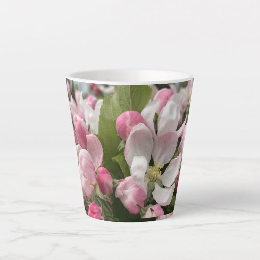 Engelse appelbloesem Moederdag Latte Mok (Voorkant)