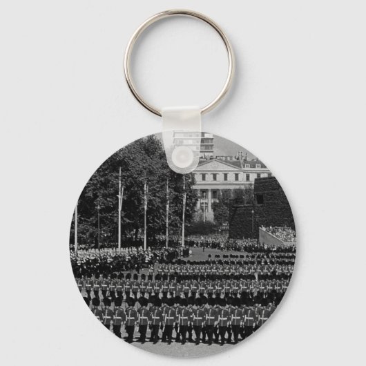 Engelse bewakers marcheren traag Sleutelhanger (Voorkant)