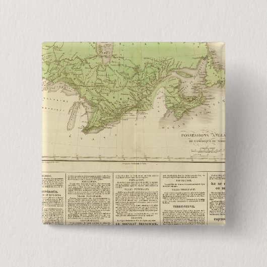 Engelse bezittingen vierkante button 5,1 cm (Voorkant)