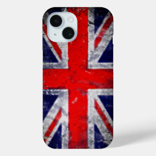 Engelse blauwe en rode vlag iPhone 15 case