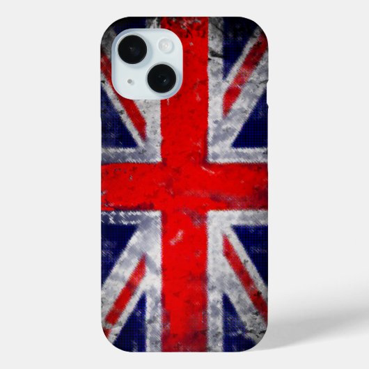 Engelse blauwe en rode vlag Case-Mate iPhone case (Achterkant)