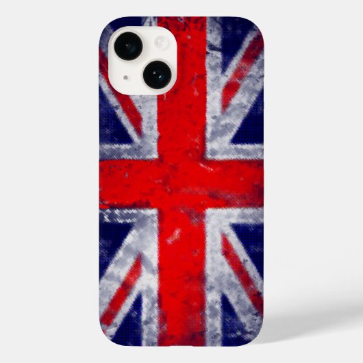 Engelse blauwe en rode vlag Case-Mate iPhone case (Achterkant)
