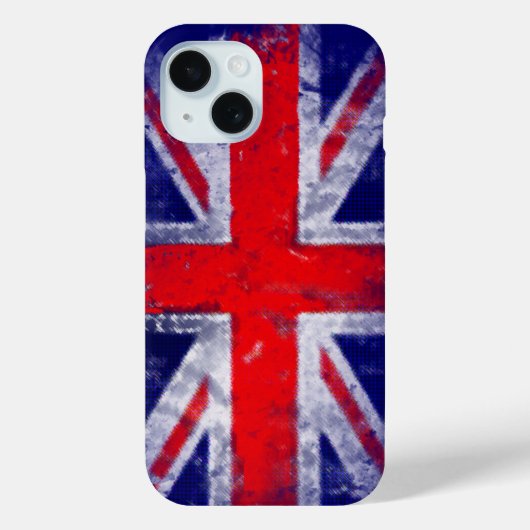 Engelse blauwe en rode vlag Case-Mate iPhone case (Achterkant)