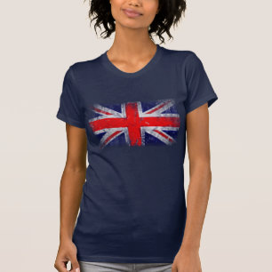 Engelse blauwe en rode vlag t-shirt