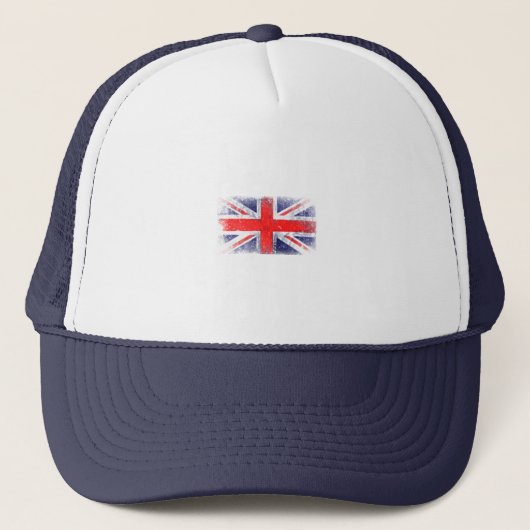 Engelse blauwe en rode vlag trucker pet (Voorkant)