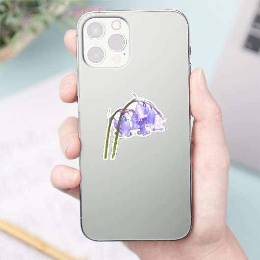 Engelse Bluebell Flower Sticker (Telefoon)