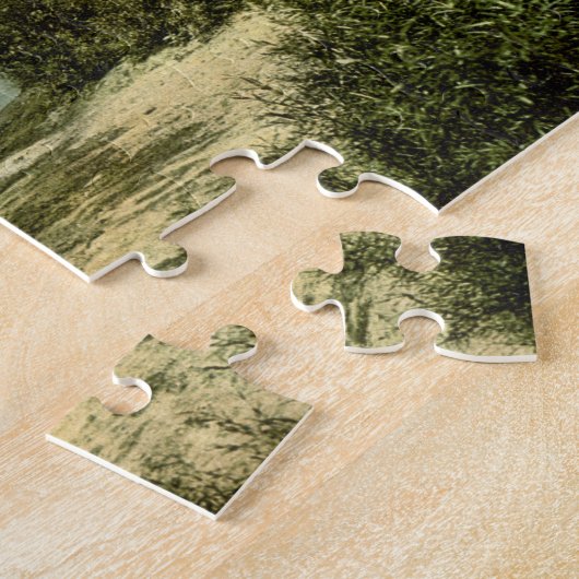 Engelse brug, Shrewsbury, Shropshire, Engeland Legpuzzel (Zijkant)