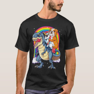 Engelse buldog eenhoorn dinosaurus rex meisjes reg t-shirt