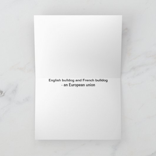 Engelse buldog en Franse buldog Kaart (Binnen)
