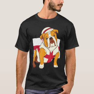 Engelse buldog Engelse vlag Mannen Engelse vlag Sp T-shirt