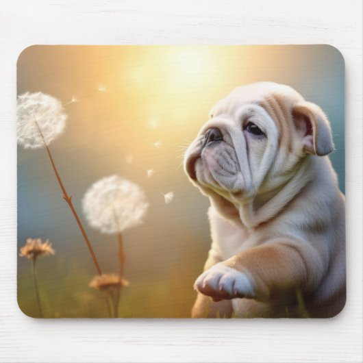 Engelse buldog hond huisdier dier kalm muismat (Voorkant)