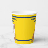 Engelse buldog illustratie gepersonaliseerde parti papieren bekers (Rechts)