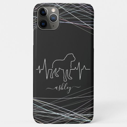 Engelse buldog is hartslag koele minimale hond Case-Mate iPhone case (Achterkant)
