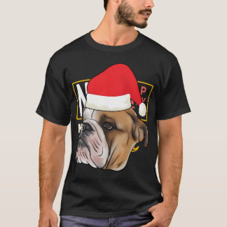 Engelse buldog met sinterklaas Pet Hondenliefhebbe T-shirt