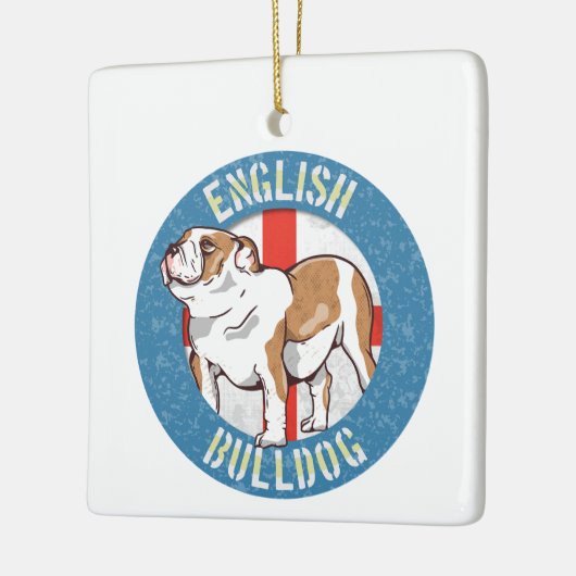 Engelse buldog Saint George's Cross Keramisch Ornament (Links)
