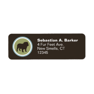 Engelse buldog silhouet   Adres Hondenras Etiket