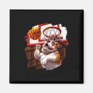 Engelse buldog spelen basketbal leuk hond basketb magneet