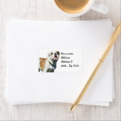 Engelse buldog-verzendlabels etiket (Insitu)
