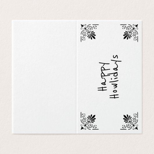 Engelse buldog xmas sack red giften DIY wish Kaart (Buitenkant ongevouwen)