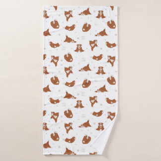 Engelse buldog yogahouding handdoek