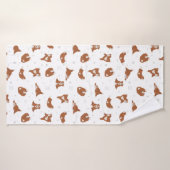 Engelse buldog yogahouding handdoek (Badhanddoek)