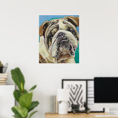 Engelse Bull Dog Poster (Thuiskantoor)