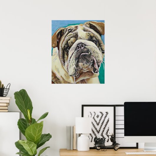 Engelse Bull Dog Poster (Thuiskantoor)