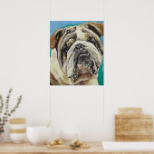 Engelse Bull Dog Poster (Keuken)