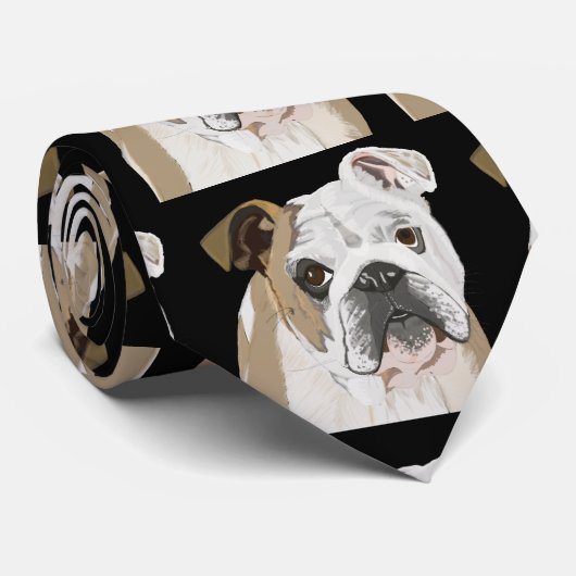 Engelse Bull Dog Stropdas (Opgerold)