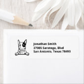 ENGELSE BULL TERRIER | Afbeelding van het hoofdadr Etiket (Insitu)