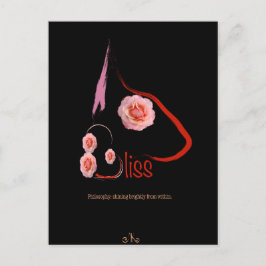 Engelse Bull Terrier Bliss met rozen Pet Art Briefkaart