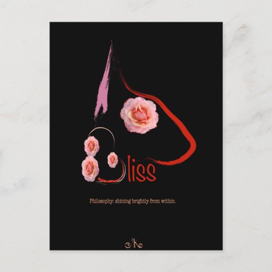 Engelse Bull Terrier Bliss met rozen Pet Art Briefkaart (Voorkant)