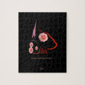 Engelse Bull Terrier Bliss met rozen Pet Art Legpuzzel (Verticaal)