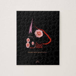 Engelse Bull Terrier Bliss met rozen Pet Art Legpuzzel